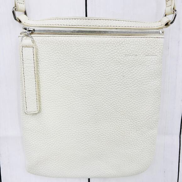 KARA New York cream white pebbled leather Tri Way crossbody bag purse - Picture 4 of 13